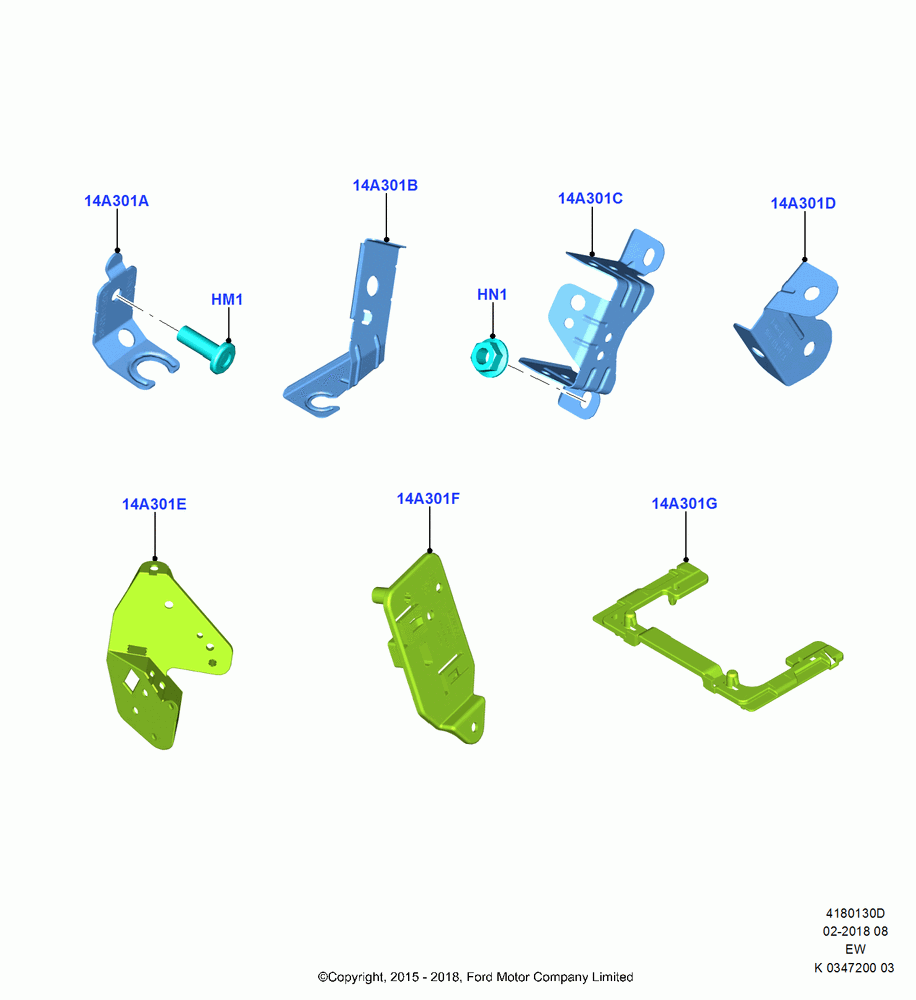 30D - Mountings - Modules, Sensors,Relays, (+) "CDN/MEX/PR/USA"; 04/JAN/2016