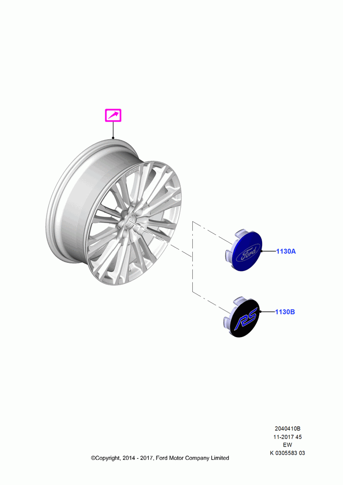 10B - Wheel Ornamentation, For Alloy Wheels, Less Wheel Covers, With Center Cap Alloy Wheel Cover, With Plastic Painted Wheel Hub Caps, With Painted Wheel Covers; 06/OCT/2014