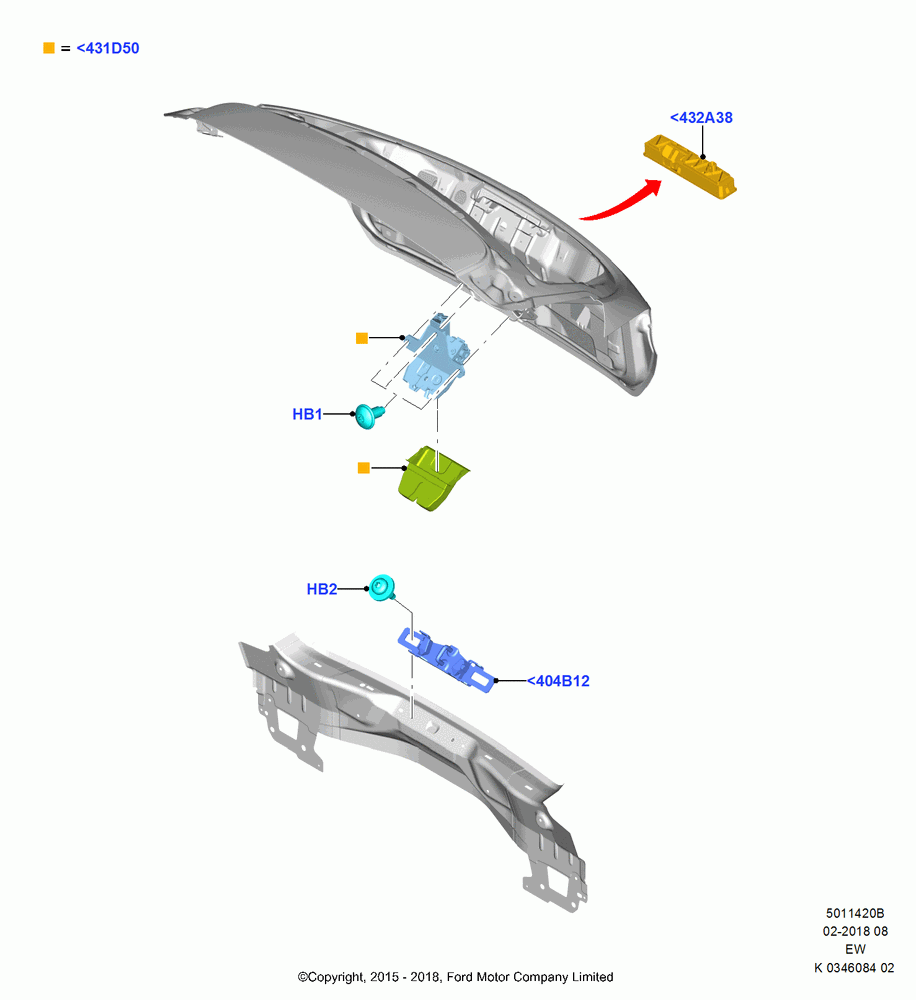 20B - Luggage Compt/Tailgte Lock Controls, (+) "CDN/MEX/PR/USA"; 04/JAN/2016