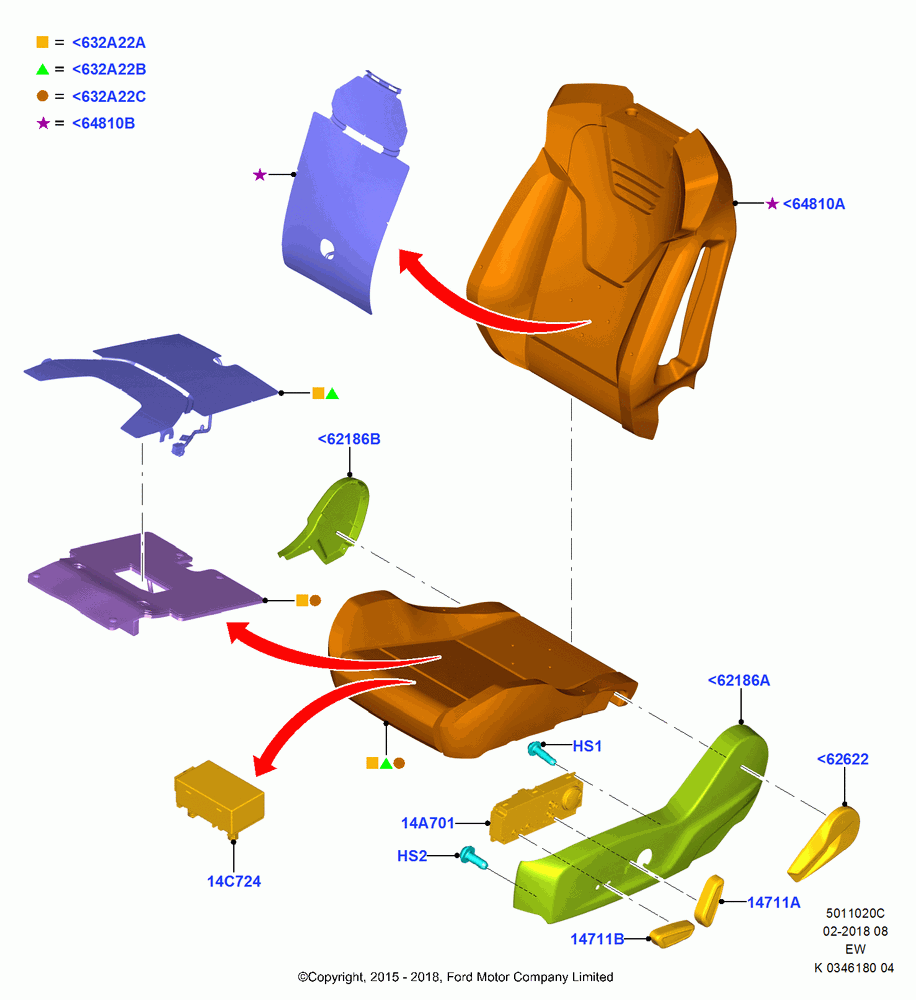 20C - Front Seat Pads/Valances & Heating, (+) "CDN/MEX/PR/USA"; 04/JAN/2016