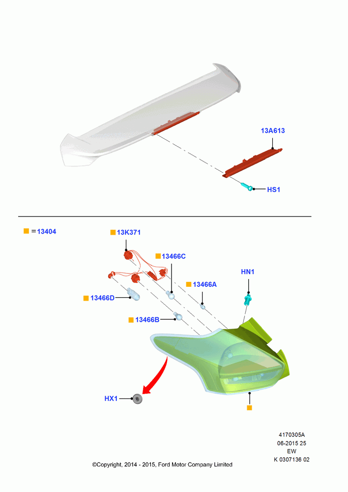 05A - Rear Lamps, 5 Door Sedan; 06/OCT/2014