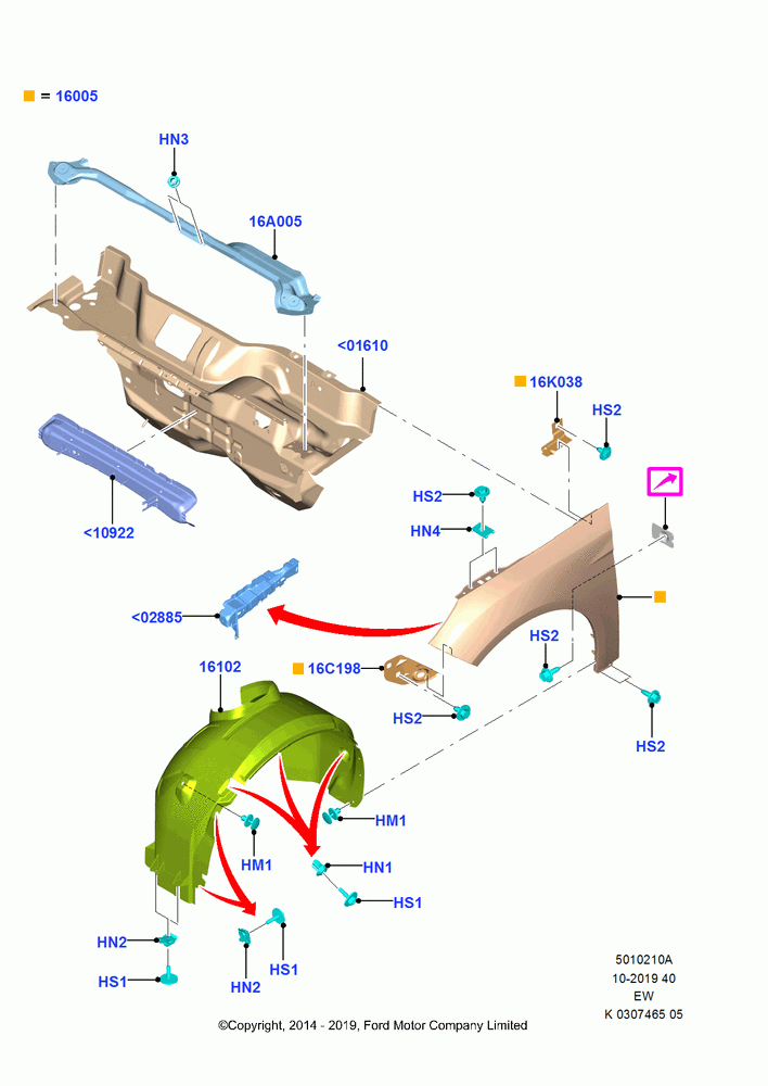 10A - Dash Panel and Front Fenders, Less BEV Version; 06/OCT/2014
