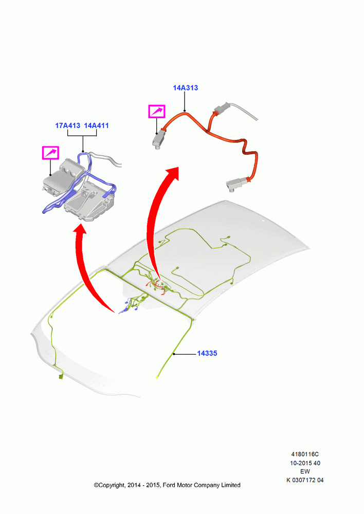 16C - Wiring - Body And Roof Console, LHD, Roof; 06/OCT/2014