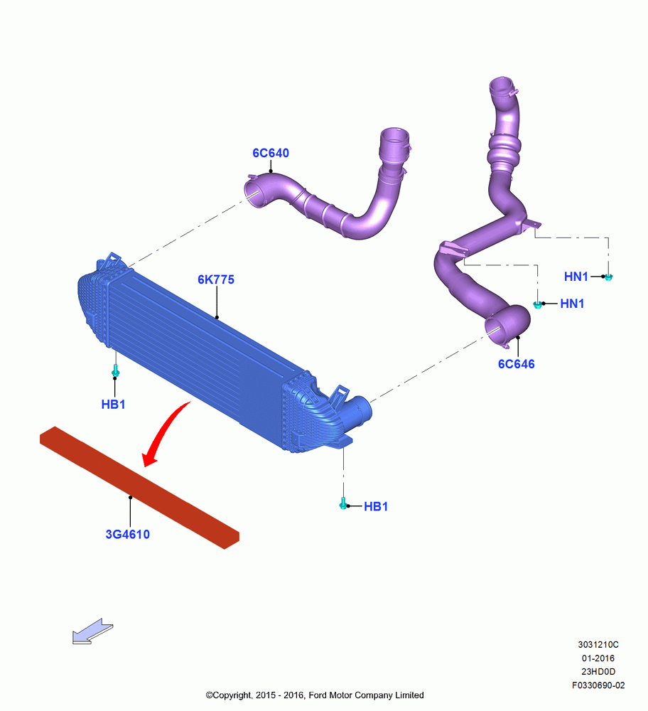 10C - Intercooler/Air Ducts and Hoses, 2.3L Ecoboost; 04/JAN/2016