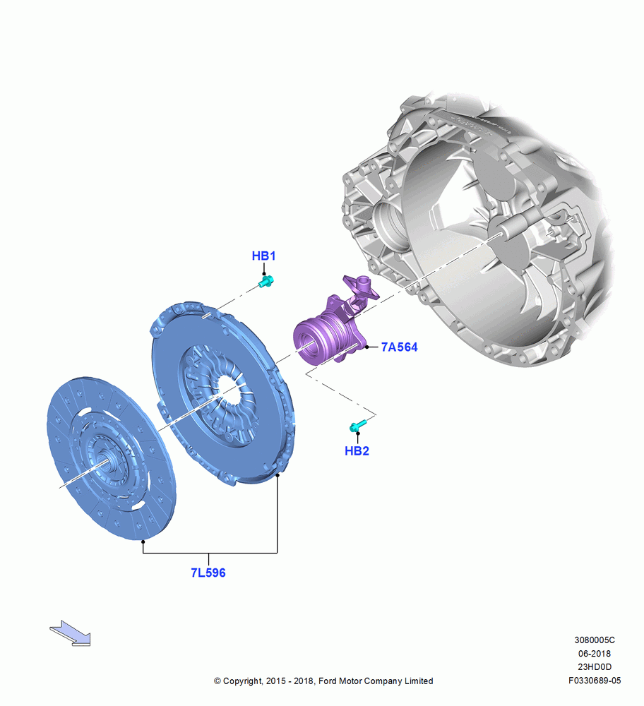 05C - Clutch, Manual Transmission, 2.3L Ecoboost; 04/JAN/2016