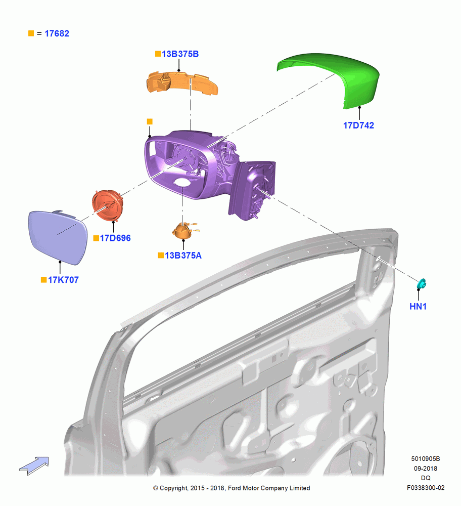 05B - Exterior Rear View Mirror, EAO Market Derivative; 04/JAN/2016