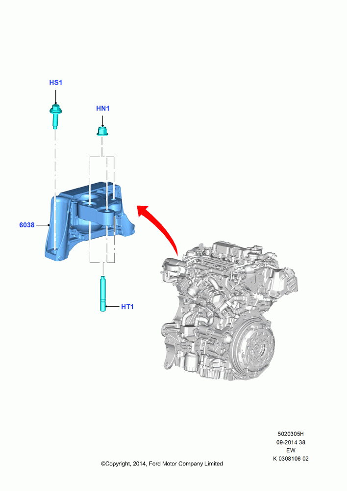05H - Engine Mounting, 2.0L EcoBoost (240PS), 2.3L Ecoboost; 01/DEC/2014