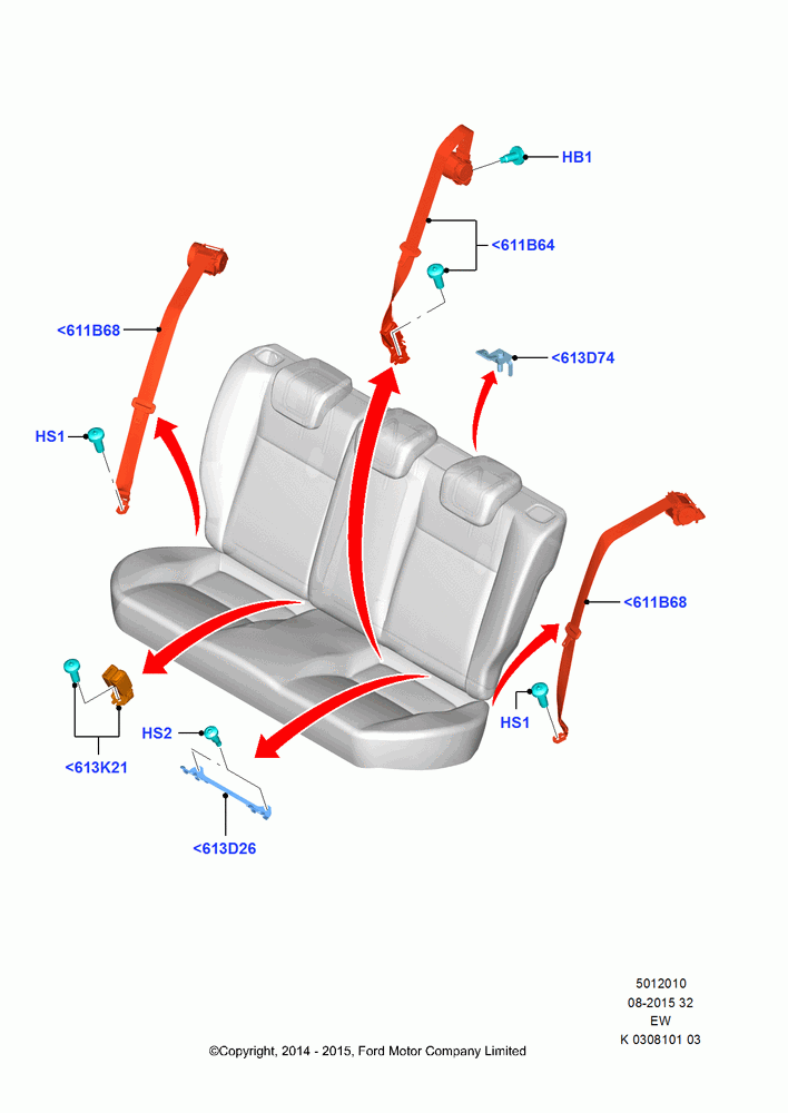 10 - Rear Seat Belts; 06/OCT/2014