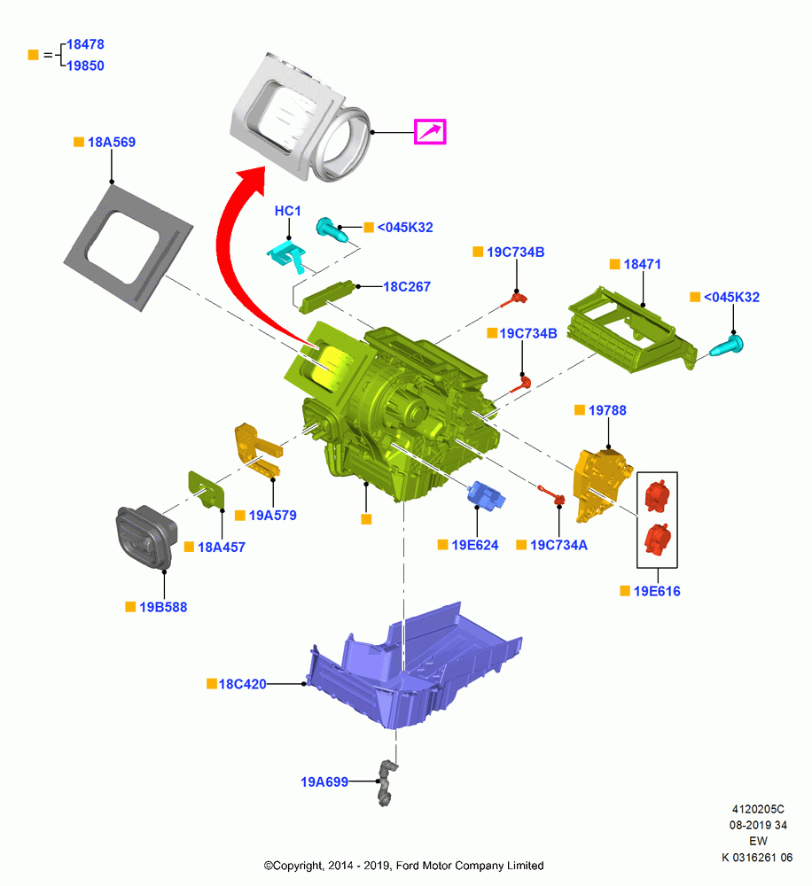 05C - Heater/Air Cond.External Components, Dual Zone Auto Temp Control A/C; 06/OCT/2014
