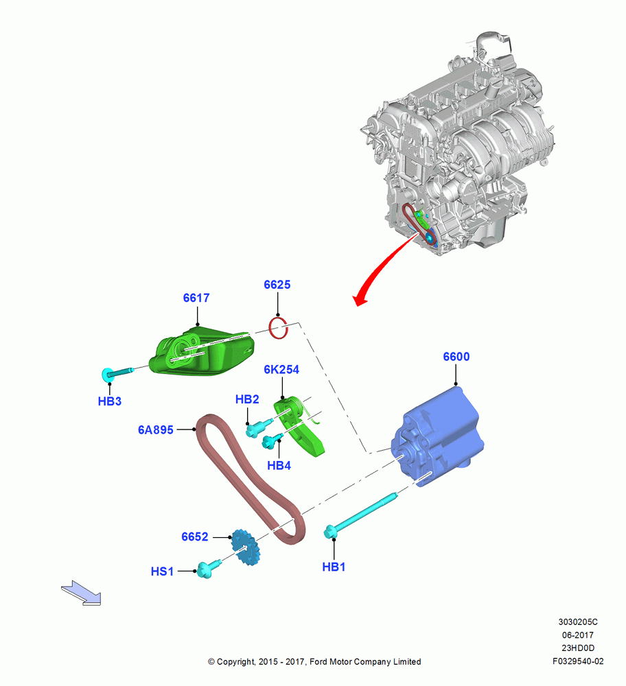 05C - Oil Pump, 2.3L Ecoboost; 04/JAN/2016