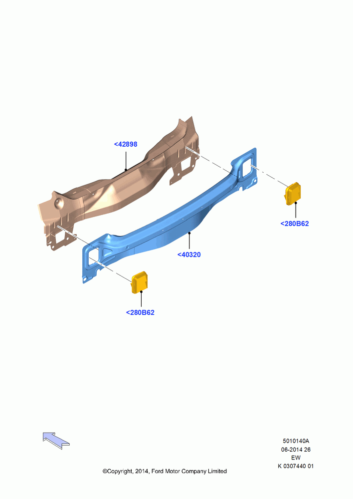 40A - Rear Panels and Rear Package Tray, 5 Door Sedan; 06/OCT/2014