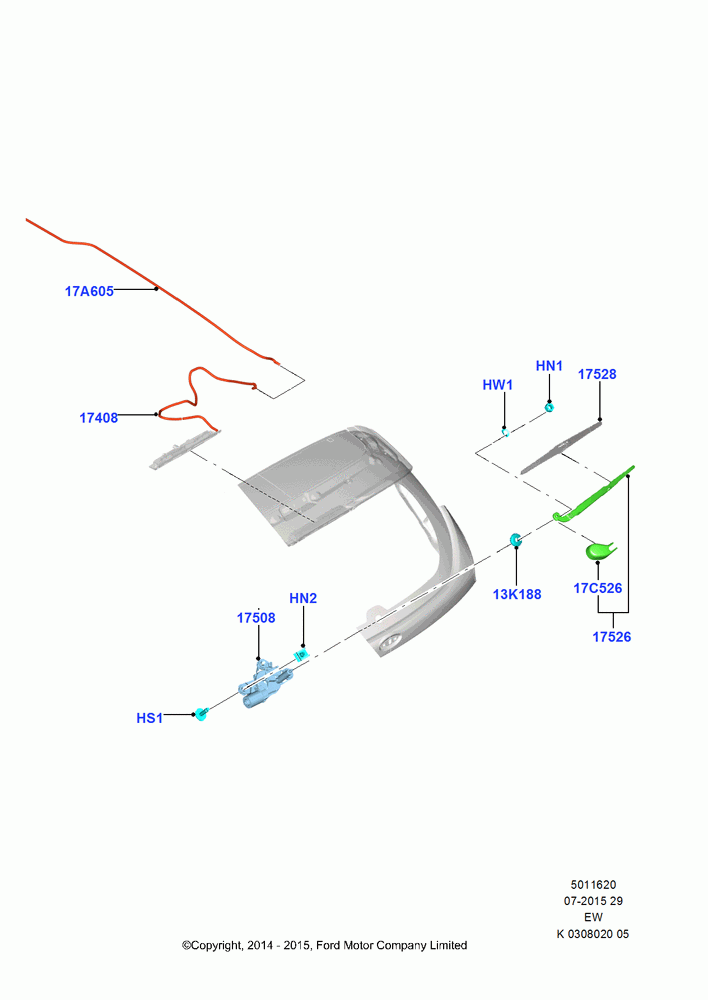 20 - Rear Window Wiper and Washer, With Int. Rear Window Wiper/Washer; 06/OCT/2014
