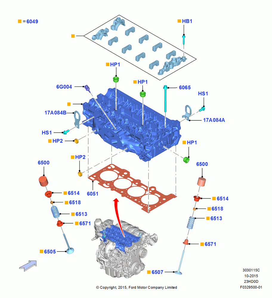 15C - Cylinder Head, 2.3L Ecoboost; 04/JAN/2016