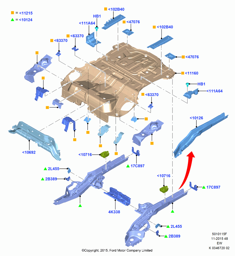 15F - Floor Pan - Center and Rear, RS Version; 04/JAN/2016