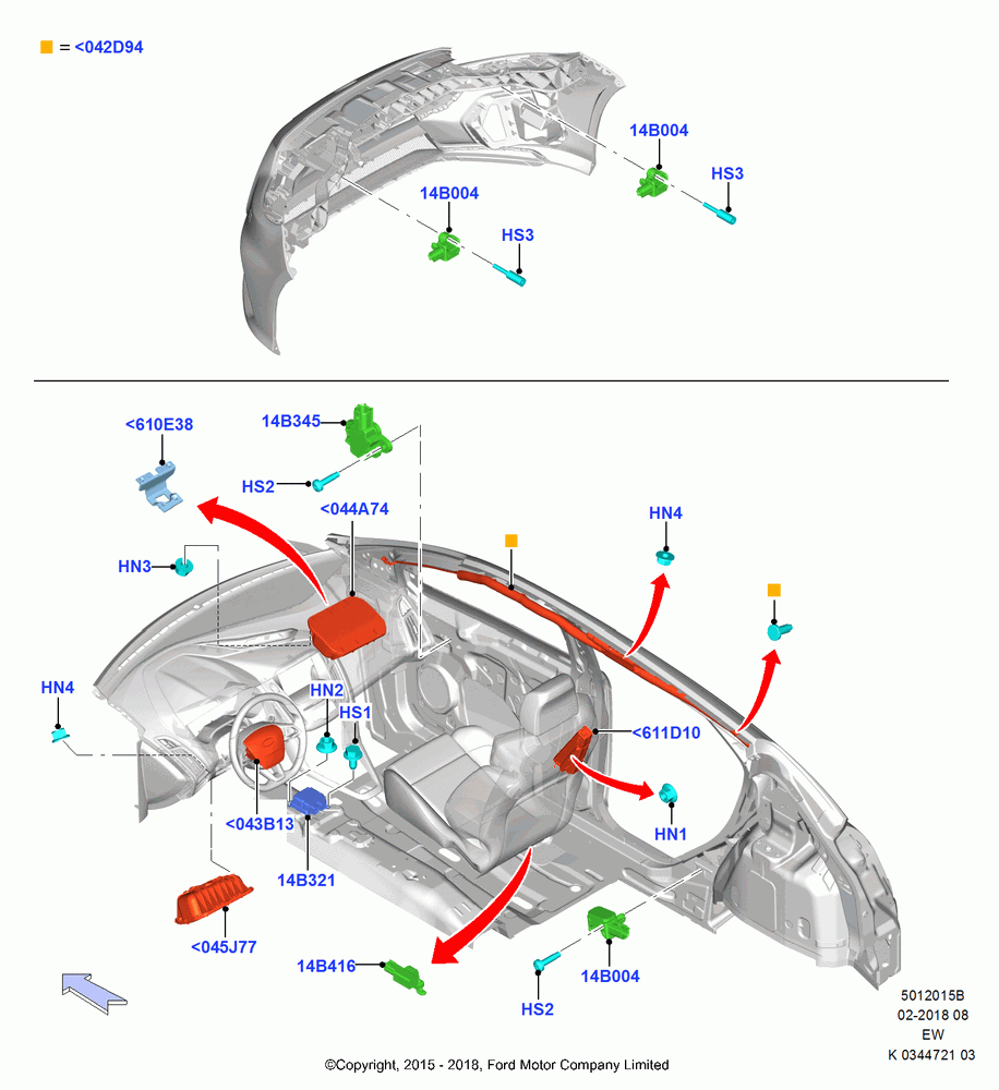 15B - Airbag System, (+) "CDN/MEX/PR/USA"; 04/JAN/2016