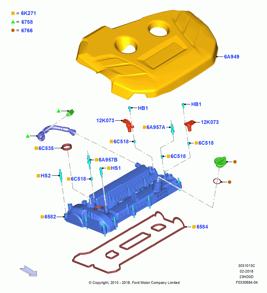 15C - Cylinder Head Cover, 2.3L Ecoboost; 04/JAN/2016