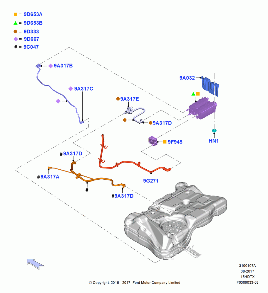 07A - Fuel Vapour System, 1.5L EcoBoost 16V (180PS); 21/MAR/2016-13/AUG/2019