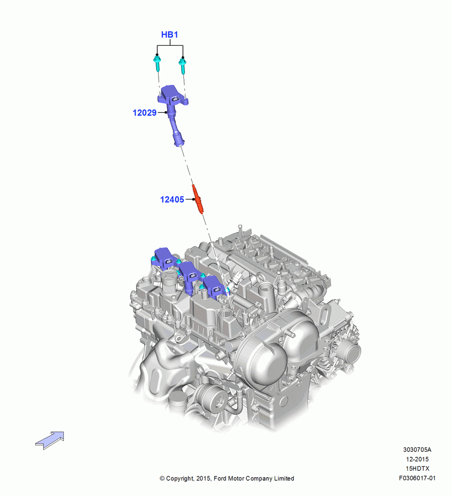 05A - Ignition Coil and Wires/Spark Plugs, 1.5L EcoBoost 16V (180PS); 21/MAR/2016-13/AUG/2019