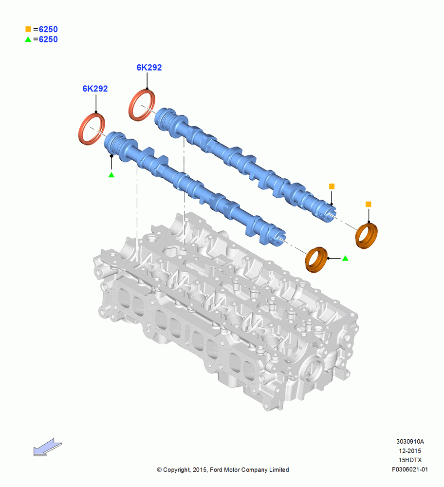 Camshaft, 1.5L EcoBoost 16V (180PS)