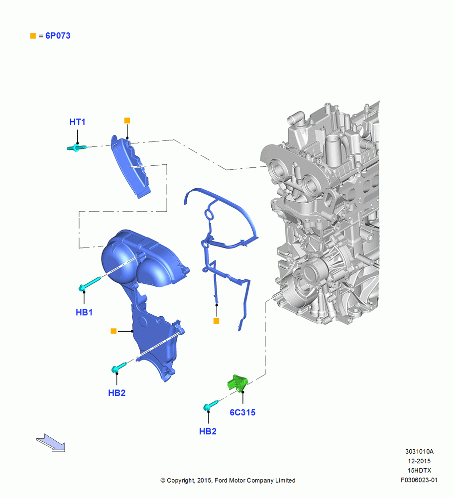 Timing Gear Covers, 1.5L EcoBoost 16V (180PS)