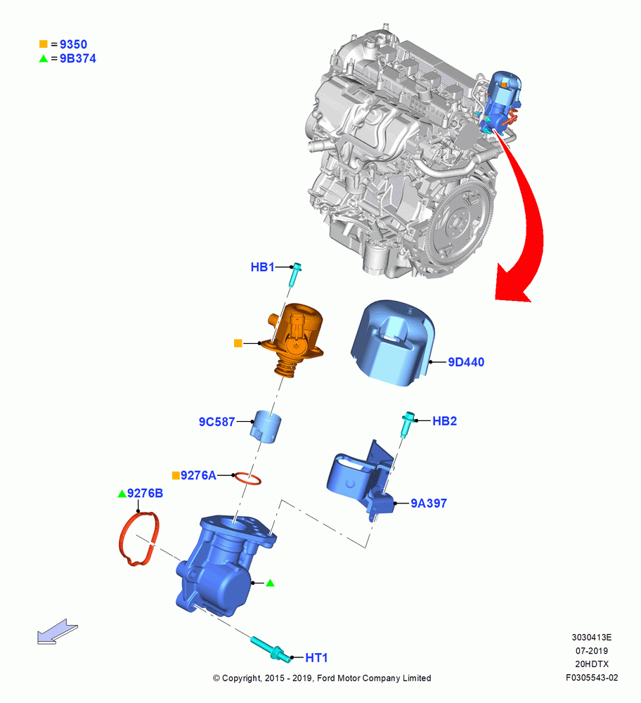 13E - Fuel Injection Pump-Engine Mounted, 2.0L EcoBoost (240PS); 21/MAR/2016-13/AUG/2019