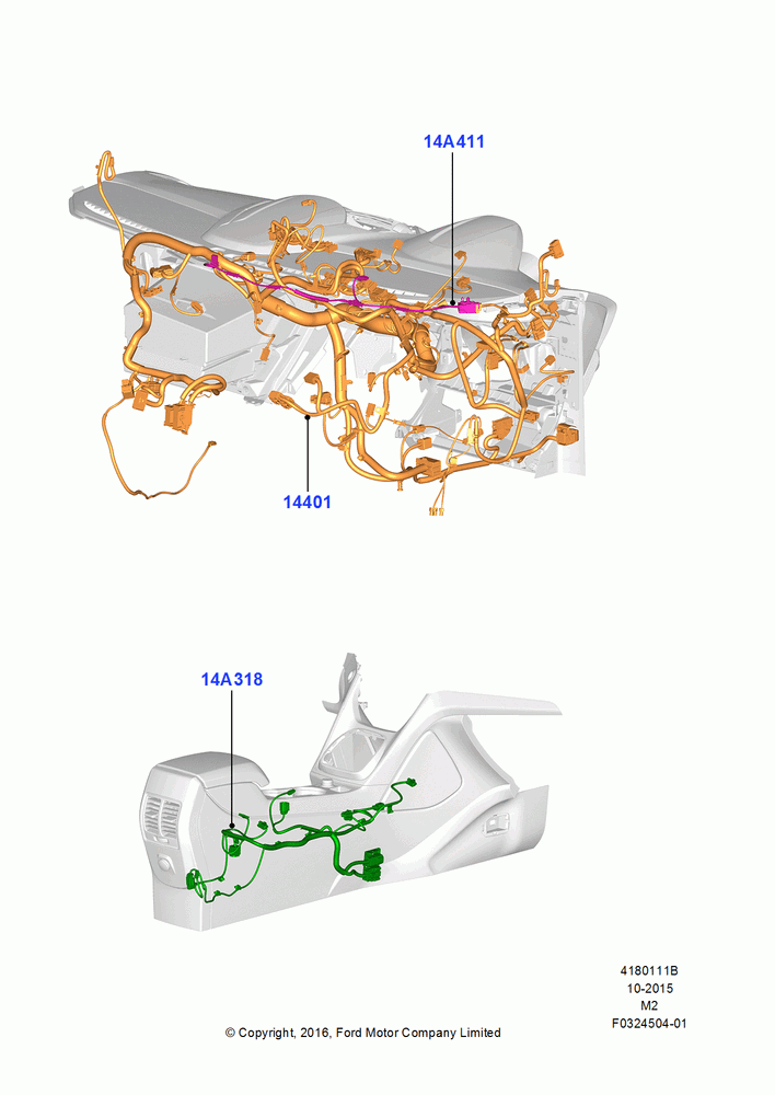 11B - Wiring - Dash And Floor Console; 21/MAR/2016-13/AUG/2019