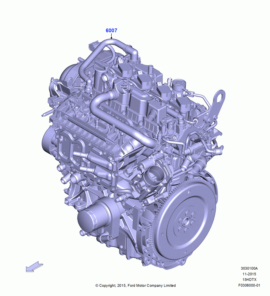 00A - Engine Assy Fully Dressed, 1.5L EcoBoost 16V (180PS); 21/MAR/2016-13/AUG/2019