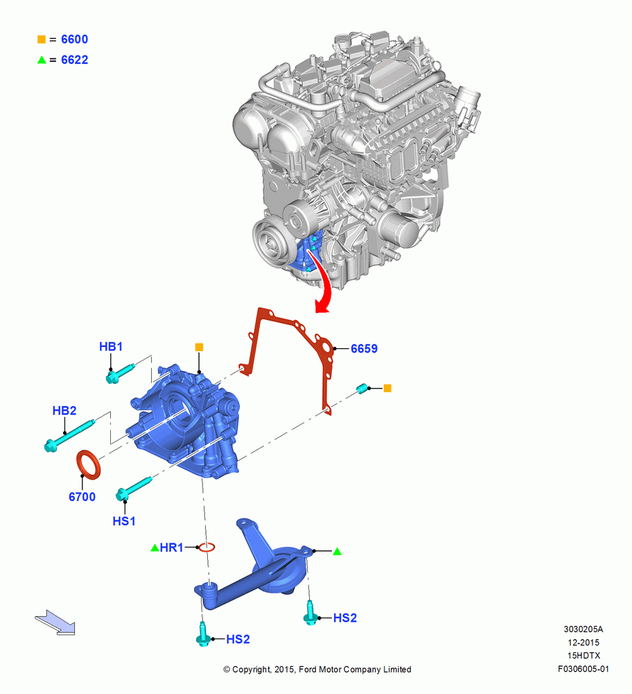 05A - Oil Pump, 1.5L EcoBoost 16V (180PS); 21/MAR/2016-13/AUG/2019