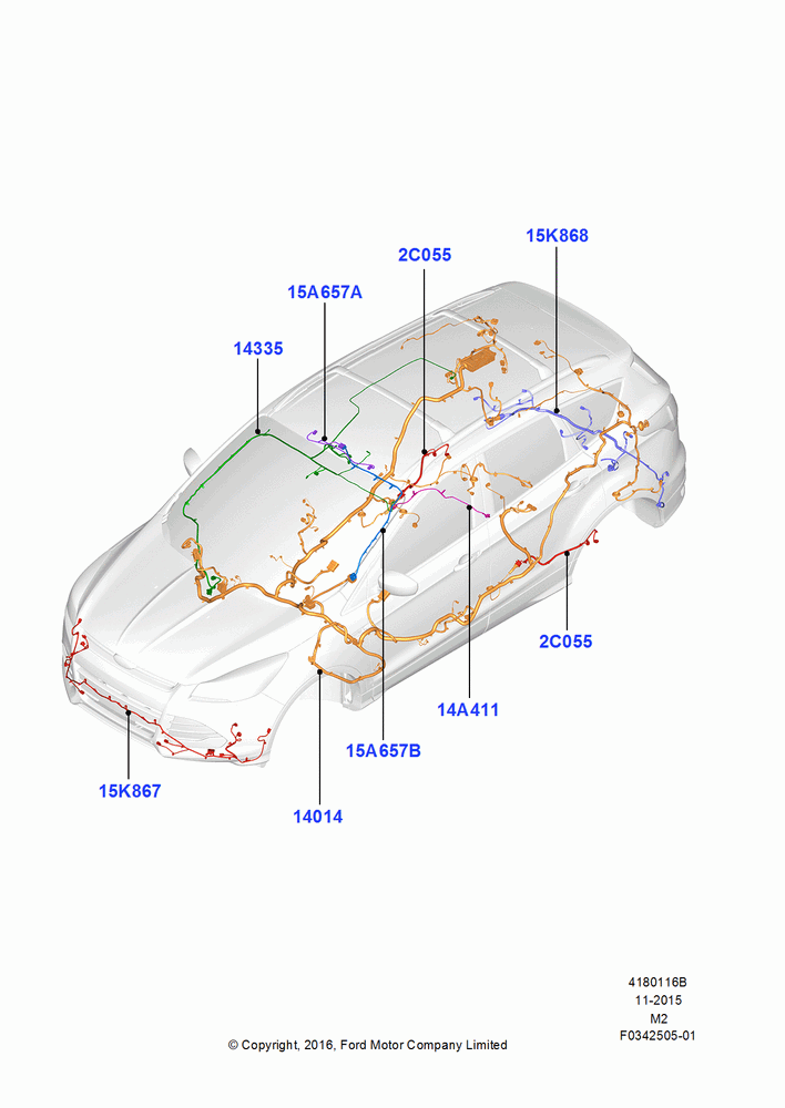 16B - Wiring - Body And Roof Console; 21/MAR/2016-13/AUG/2019