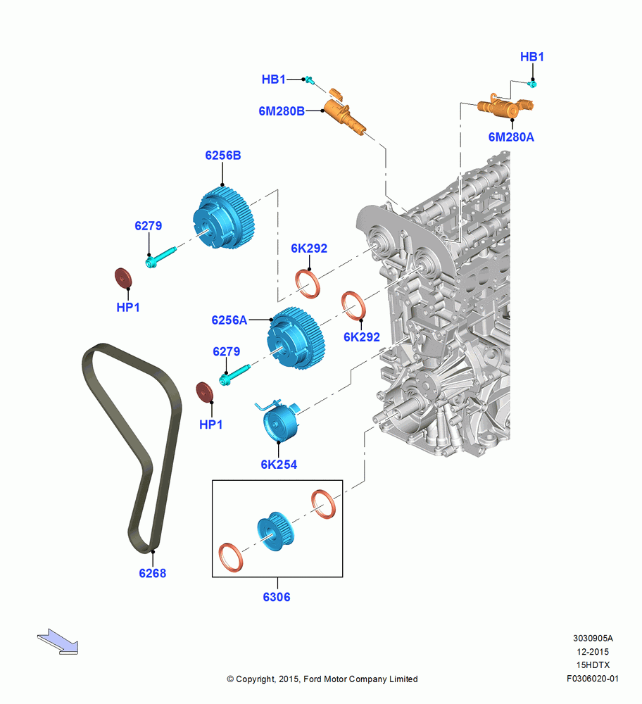 Timing Gear, 1.5L EcoBoost 16V (180PS)