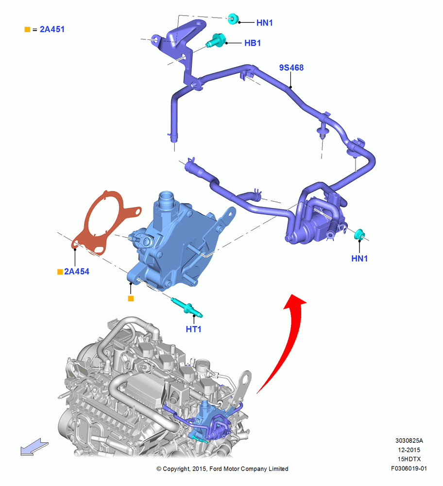 25A - Vacuum Control and Air Injection, 1.5L EcoBoost 16V (180PS); 21/MAR/2016-13/AUG/2019