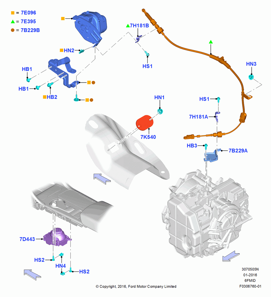 05N - Gear Change-Automatic Transmission, 6 Speed Auto Trans 6F Mid-Range; 04/APR/2016