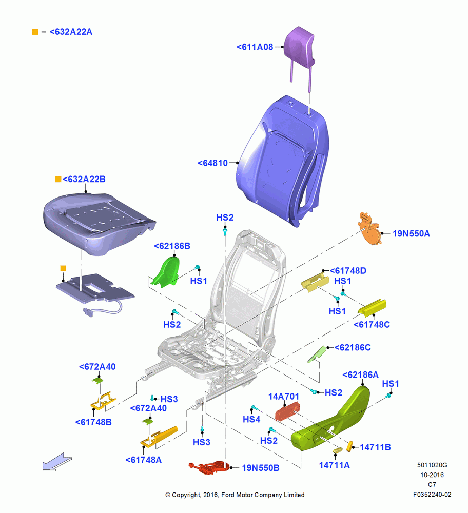 20G - Front Seat Pads/Valances & Heating, With Premium Front Seats; 04/APR/2016