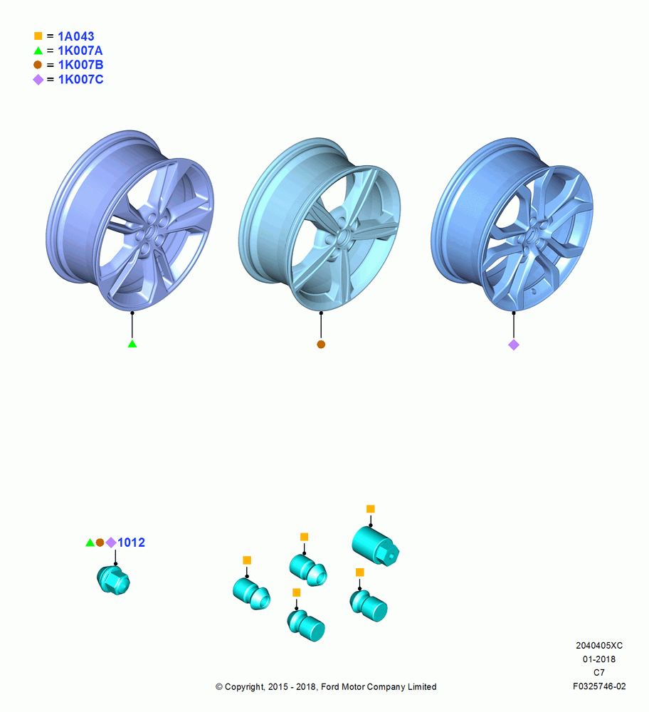 05XC - Wheels, Accessory, Additional Parts May Be Required, Refer To The Installation Instructions Found Under Tech Specs At The Genuine Ford Accessory (GFA) Web Site, See Vehicle Restrictions And Modification Requirements, www.fordaccessoriesstore.com; 04/APR/2016-07/AUG/2017