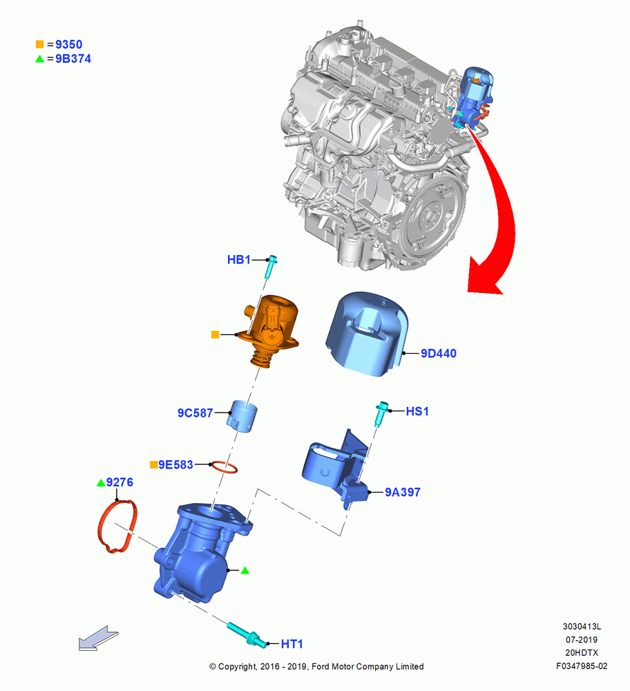 13L - Fuel Injection Pump-Engine Mounted, 2.0L EcoBoost (200PS) - MI4, 2.0L EcoBoost (240PS); 04/APR/2016