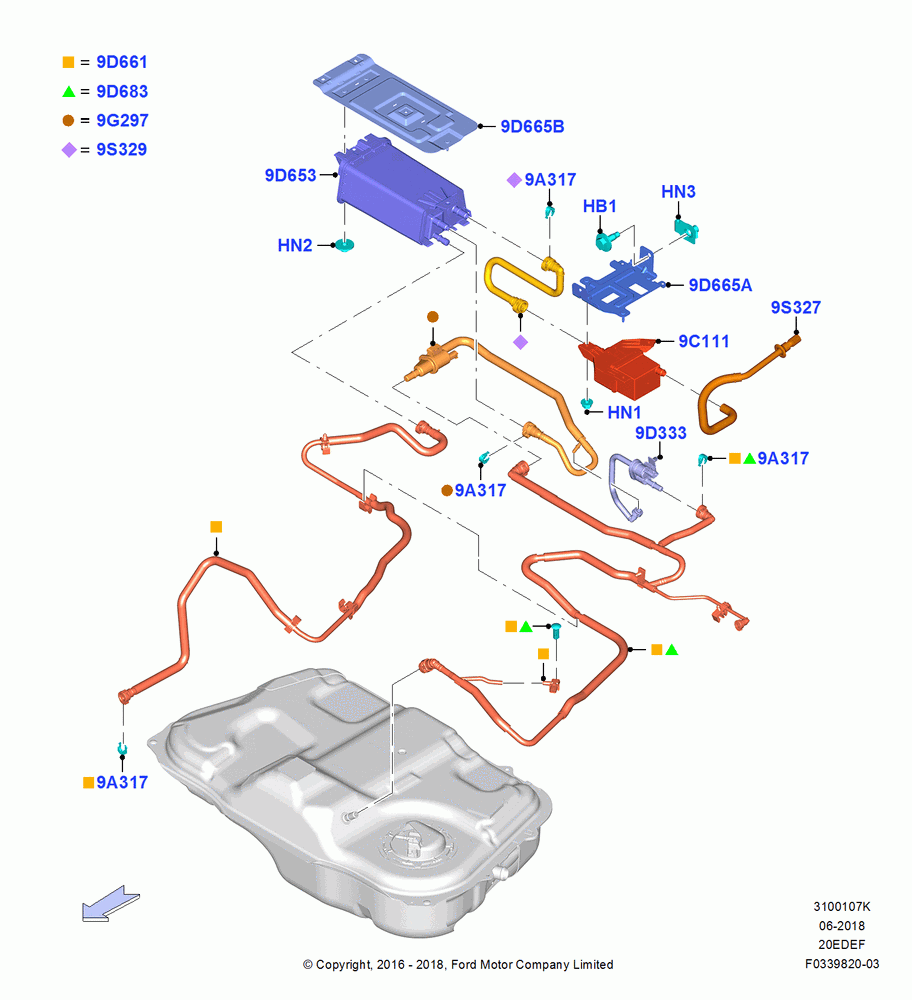 07K - Fuel Vapour System, 2.0L Duratec Hybrid (130kW); 04/APR/2016
