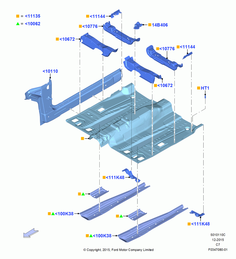 10C - Floor Pan - Front; 04/APR/2016