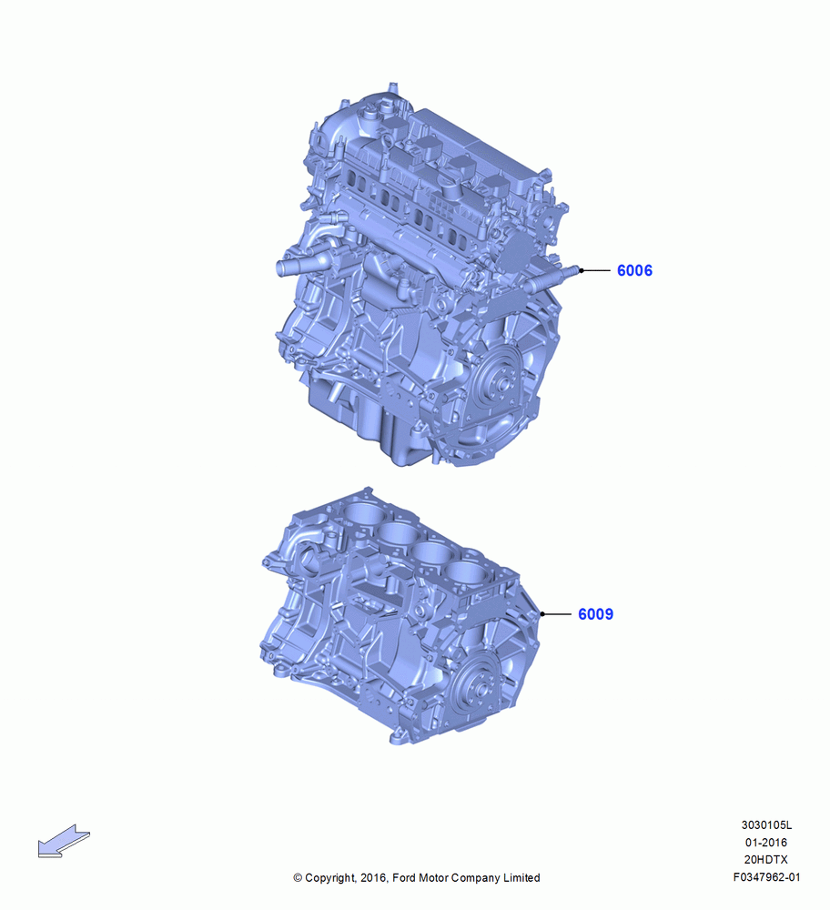 05L - Service Engine and Short Block, 2.0L EcoBoost (200PS) - MI4, 2.0L EcoBoost (240PS); 04/APR/2016