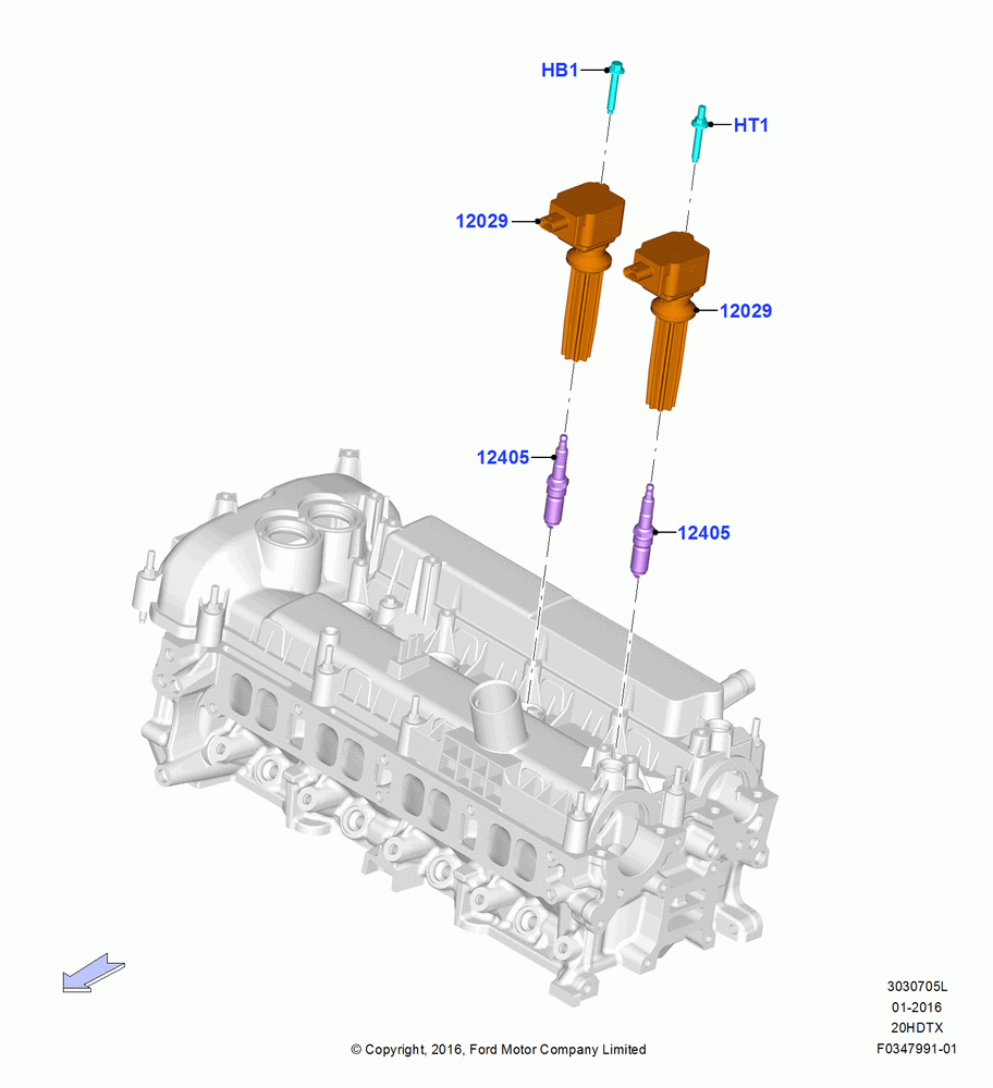 05L - Ignition Coil and Wires/Spark Plugs, 2.0L EcoBoost (200PS) - MI4, 2.0L EcoBoost (240PS); 04/APR/2016