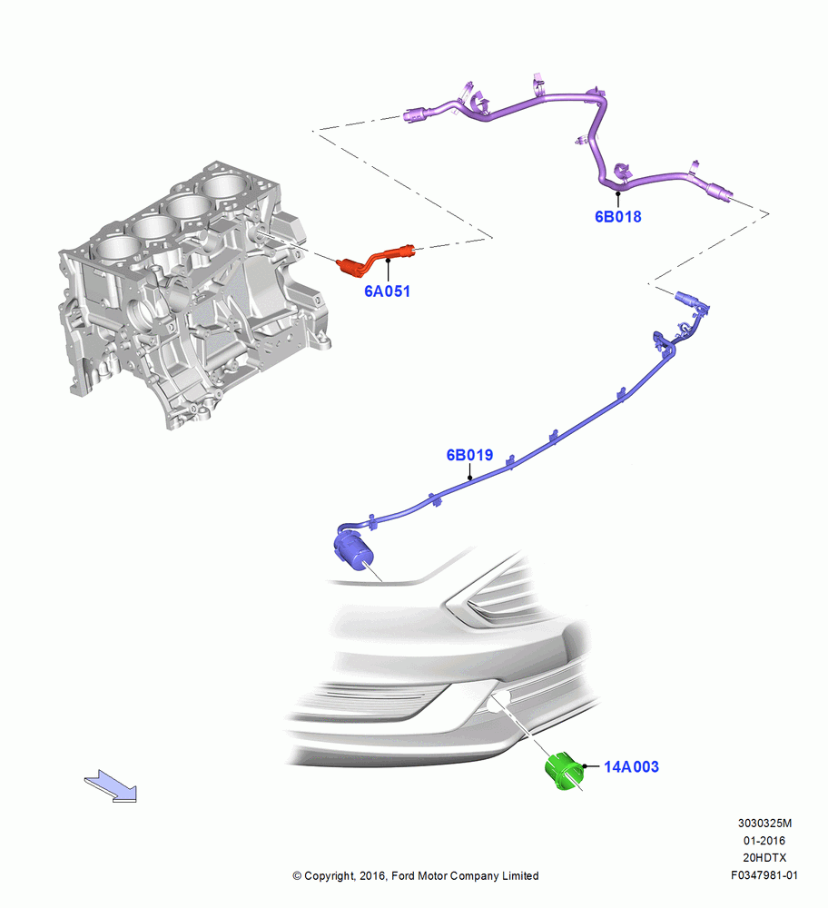 25M - Engine Heater, 2.0L EcoBoost (200PS) - MI4, 2.0L EcoBoost (240PS), Immersion Heater-110V; 04/APR/2016-21/AUG/2018