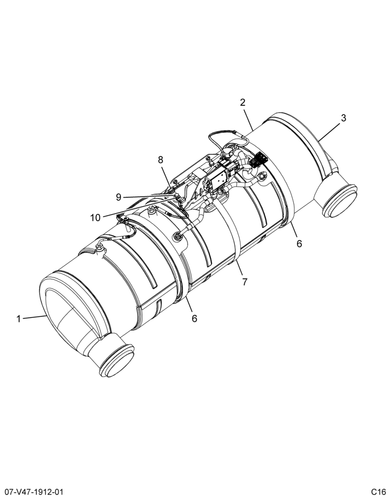 ....AFTERTREATMENT DEVICE,CUMMINS (Intl. 3945593C92)