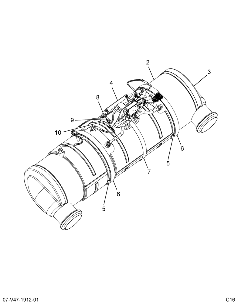 ....AFTERTREATMENT DEVICE,CUMMINS (Intl. 3945594C92)