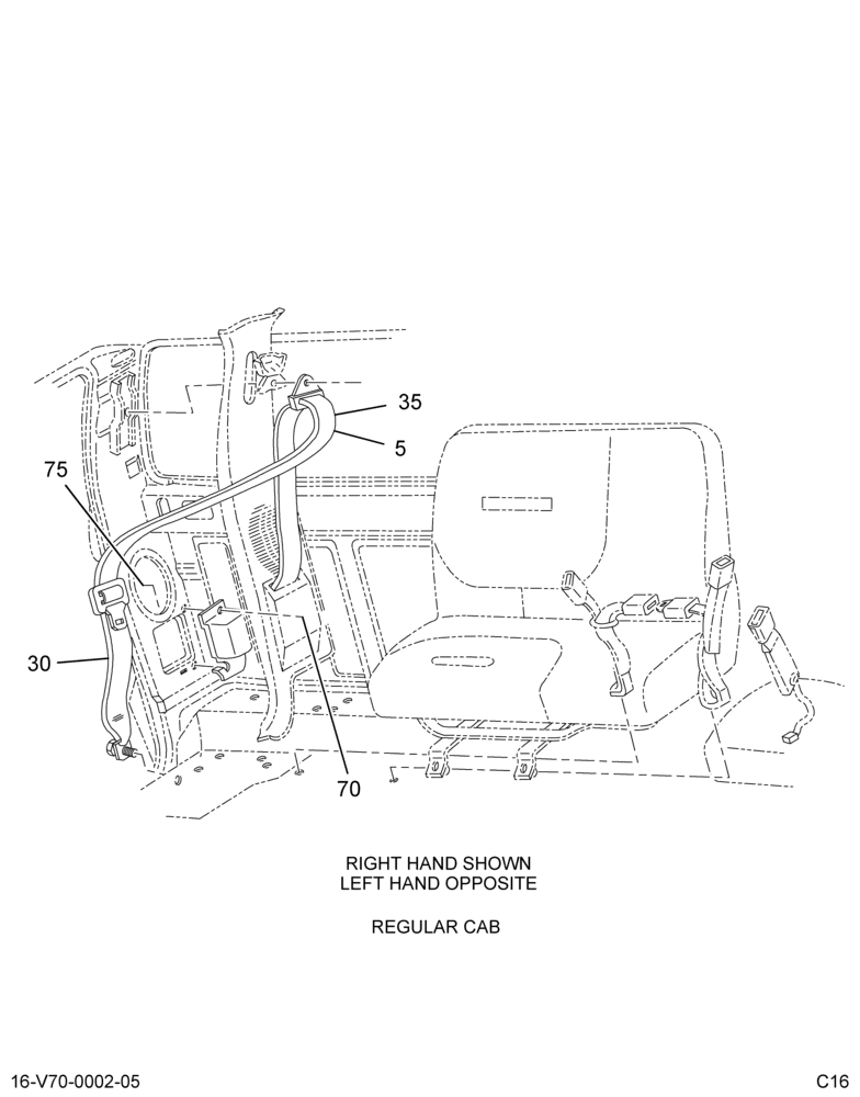 SEAT BELT INSTL; DRVR/PASS 5/5
