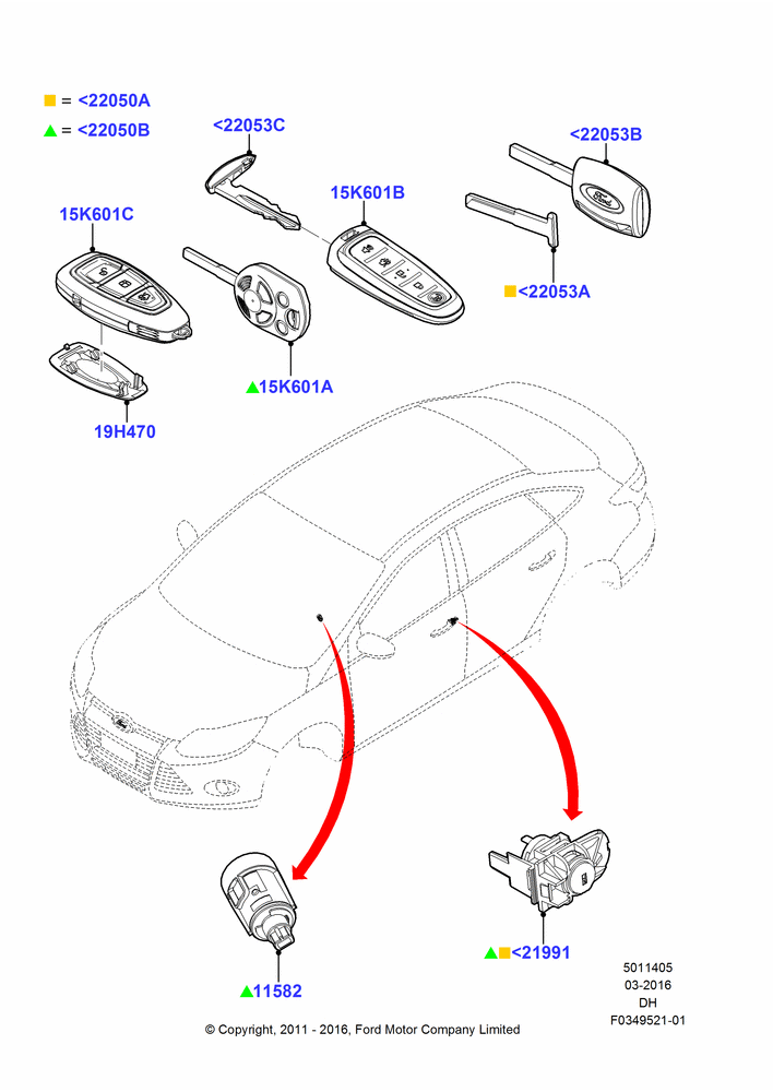 05 - Vehicle Lock Sets and Repair Kits; 31/JAN/2011-04/MAY/2018