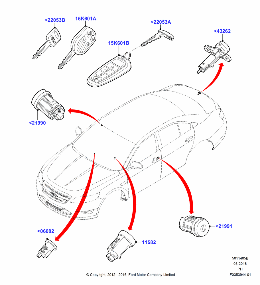 05B - Vehicle Lock Sets and Repair Kits; 06/FEB/2012-01/MAR/2019