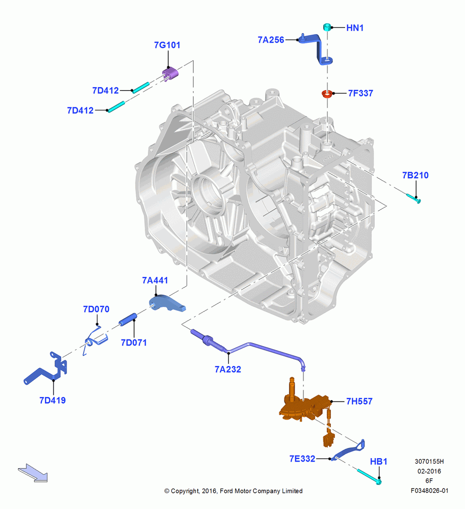 55H - Transmission Control Mechanisms, 6 Speed Auto Transmission 6F55; 30/MAY/2016
