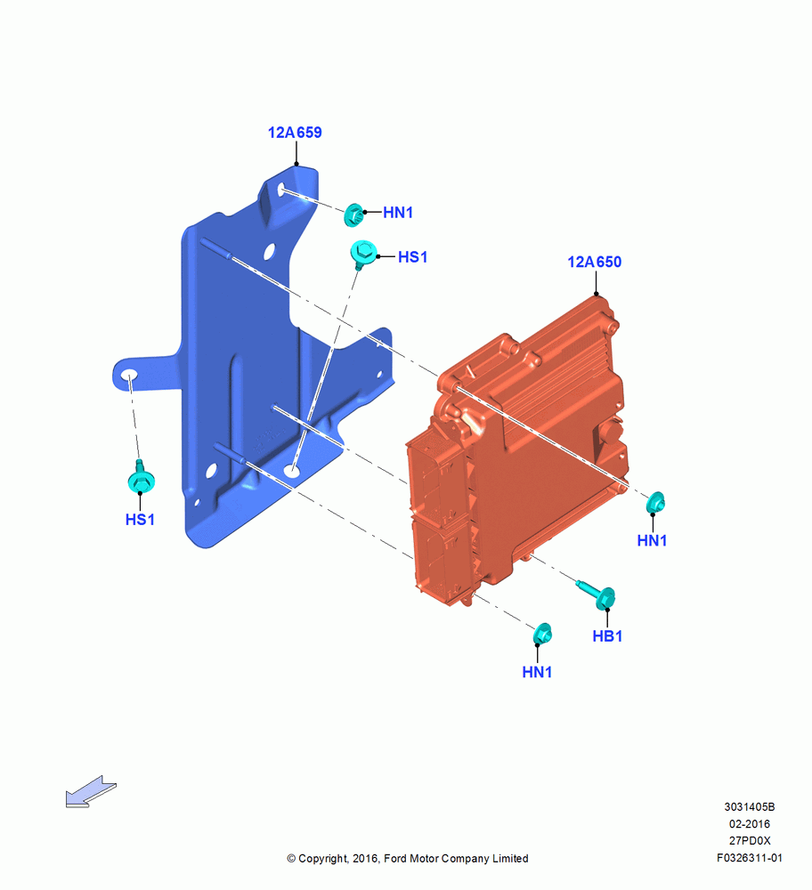 05B - Engine Modules and Sensors, 2.7L DOHC 4V DI GT V6 GAS/FFV; 30/MAY/2016-05/AUG/2019