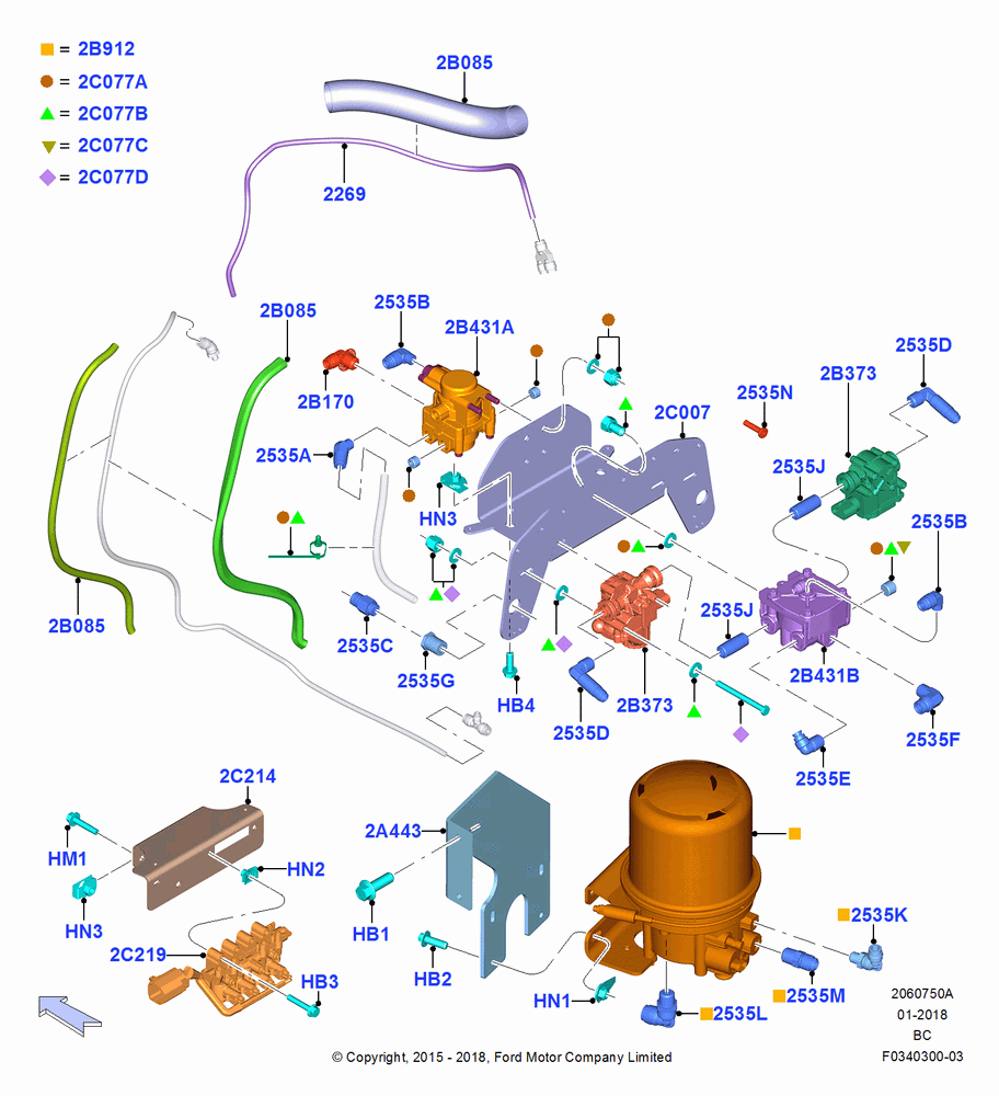 Air Brakes, Air Ride-Air Compressor-13.2CF, Brake Compressor-Bendix 13.2 CF, Straight Truck Configuration, Components
