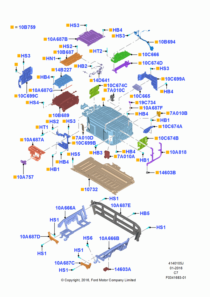 05J - Battery and Mountings, Series 55, Plug-In Hybrid Version, High Voltage; 04/APR/2016