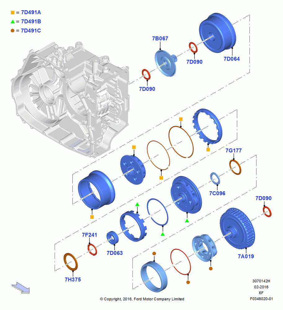 42H - Planetary Gear Sets, 6 Speed Auto Transmission 6F55; 30/MAY/2016